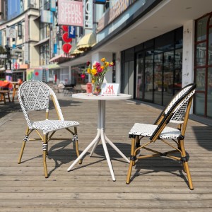 Light Luxury Rattan Wicker Patio Bistro Chair