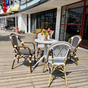 Light Luxury Rattan Wicker Patio Bistro Chair