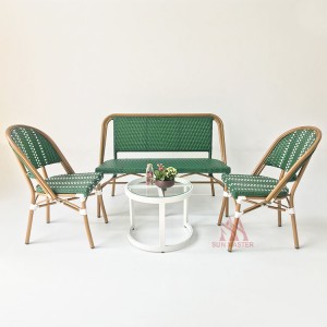 Modern Rattan Wicker Handmade Bistro Chair