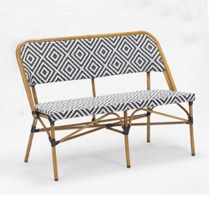 Patio Fabric Textilener 2-Seat Bench