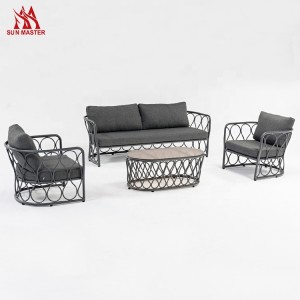 Contemporary Outdoor  Garden Conversation Sofa Set