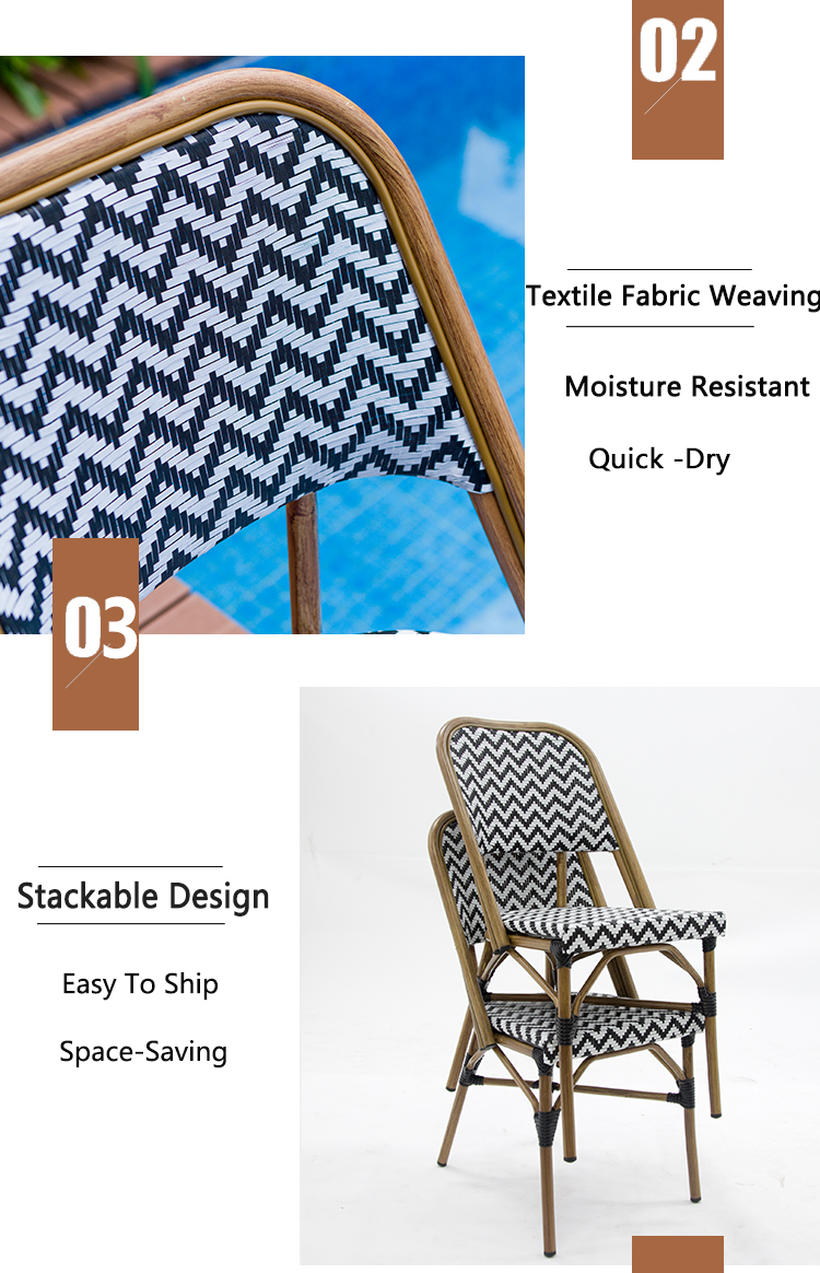 Textilener Fabric Patio چيئر