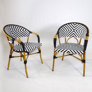 Aluminum Plastic Rattan Wicker Dining Chair