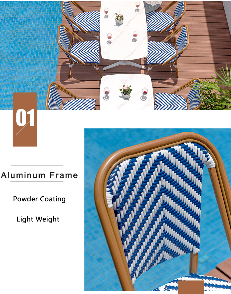 Plastic Rattan Bistro Chair