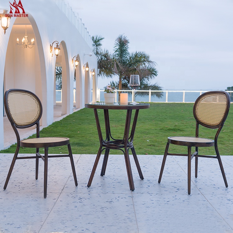 Rattan wicker bistro chair