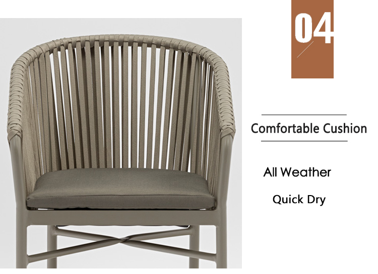 Rope Wicker Bistro Chair